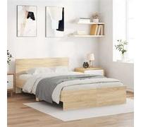 Cadre de lit sans matelas chêne sonoma 120x200 cm Marron G