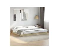 Vidaxl Cadre De Lit Chêne Sonoma 180x200 Cm Bois D'ingénierie Marron