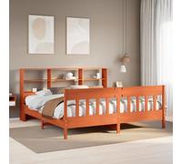 Cadre de lit sans matelas cire marron 200x200cm bois pin massif lit vidaXL