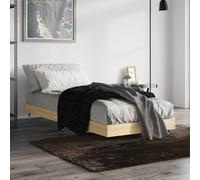 Cadre de Lit sans Matelas Double Adulte Chambre Blanc Brillant 200x200 cm vidaXL