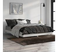 Cadre de Lit sans Matelas Double Adulte Chambre Blanc Brillant 200x200 cm vidaXL