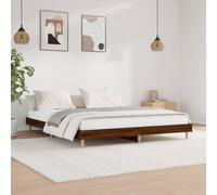 Cadre de Lit sans Matelas Double Adulte Chambre Chêne Marron 160x200 cm vidaXL