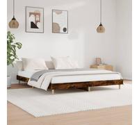 Cadre de Lit sans Matelas Double Adulte Chambre Chêne Marron 160x200 cm vidaXL