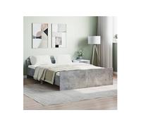 vidaXL Cadre de lit tête de lit et pied de lit gris béton 140x190 cm 3203785
