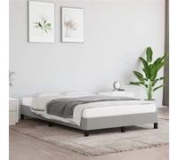 vidaXL Cadre de lit sans matelas 120x190 cm Tissu Gris clair