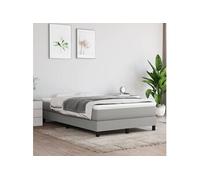 Cadre de lit sans matelas gris clair 120x200 cm tissu