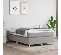 Cadre de lit sans matelas gris clair 120x200 cm tissu gris clair G