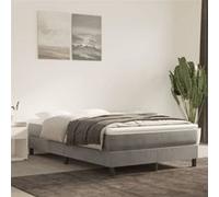 Cadre de lit sans matelas gris clair 120x200 cm velours gris clair G