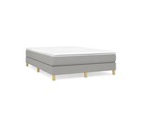 Cadre de lit sans matelas gris clair 140x200 cm tissu