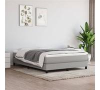 vidaXL Cadre de lit Tissu Gris clair 140x200 cm – Sans matelas