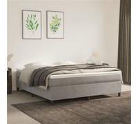 Cadre de lit sans matelas gris clair 160x200 cm velours gris clair G
