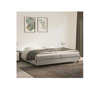vidaXL Cadre de lit Gris clair 200x200 cm Velours