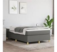 Cadre de lit sans matelas gris foncé 120x200 cm tissu gris foncé G