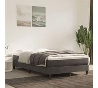Cadre de lit sans matelas gris foncé 120x200 cm velours gris foncé G