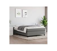 Vidaxl Cadre De Lit Gris Foncé 140 X 200 Cm Tissu Gris
