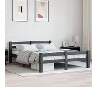 Cadre de lit sans matelas gris foncé pin massif 120x200 cm Gris G