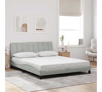 Cadre de Lit sans Matelas Hanko Rembourré Simple Bleu 80x200 cm Velours vidaXL