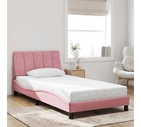 Cadre de Lit sans Matelas Hanko Rembourré Simple Bleu 80x200 cm Velours vidaXL