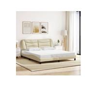 Cadre de Lit sans Matelas Hvar, Lit Rembourré, Sommier à Lattes, Lit Double, Lit Adulte de Chambre à Coucher 3207791