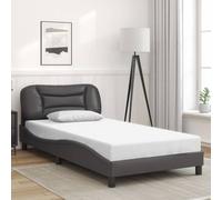 vidaXL Bedframe met hoofdbord kunstleer grijs 80x200 cm3207963 Gris G