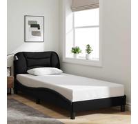 Cadre de Lit sans Matelas Hvar Simple Gris Foncé 90x200 cm Tissu vidaXL
