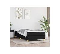 vidaXL Cadre de lit Noir 100x200 cm Tissu 3120592