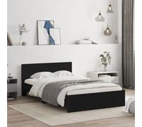 vidaXL Cadre de lit avec tête de lit noir 120x190 cm 3207512
