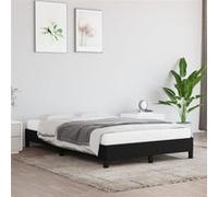 vidaXL Cadre de lit sans matelas 120x190 cm Tissu Noir