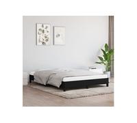 346714 vidaXL Cadre de lit Noir 140x190 cm Tissu