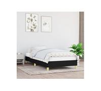 346788 vidaXL Cadre de lit Noir 90x200 cm Tissu