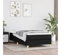 Cadre de lit sans matelas noir 90x200 cm tissu Noir G