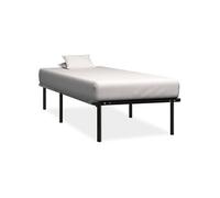 vidaXL Cadre de lit Noir Métal 90 x 200 cm