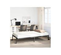 vidaXL Cadre de lit pliable sans matelas 107x203 cm Acier Noir