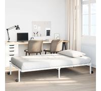 Cadre de lit sans matelas pliable noir 80x200 cm acier vidaXL