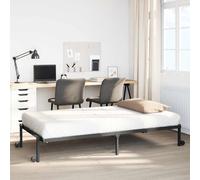 Cadre de lit sans matelas pliable noir 80x200 cm acier vidaXL