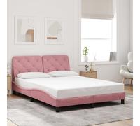 Cadre de Lit sans Matelas Rembourré Double Noir 120x200 cm Velours vidaXL