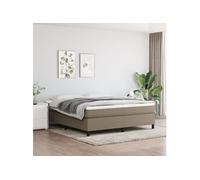 vidaXL Cadre de lit en tissu Taupe 180x200 cm