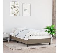 Cadre de lit sans matelas taupe 90x190 cm tissu