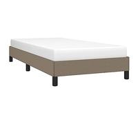 vidaXL Cadre de lit tissu taupe 90x190 cm sans matelas