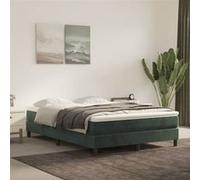 vidaXL Cadre de lit Vert foncé 140x190 cm Velours