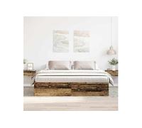 Cadre de lit sans matelas vieux bois 180x200 cm bois ingénierie 3328861