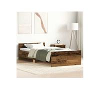 Cadre de lit sans matelas vieux bois 90x200 cm bois ingénierie 857474