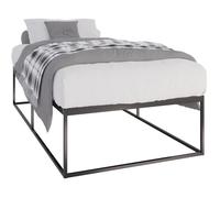 Cadre de Lit Scala Sommier à Lattes en Métal Capacité de charge 320 Kg, Noir - 200x100x46 cm