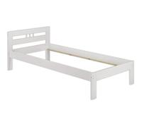 Erst-Holz Cadre de lit Simple en pin Blanc 90x190 Jolie tête de lit, sans sommier ni Matelas 60.64-09-190WoR