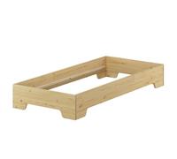 Cadre de lit simple, pin massif naturel 80x200 lit compacte sans literie 60.56-08oR