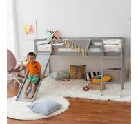 Cadre de lit simple pour enfant avec toboggan et échelle pour économiser de l'espace et s'amuser