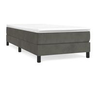 Cadre de lit single - VIDAXL - SALE 2025 - Velours gris foncé - 90x190 cm - Charge 280 kg