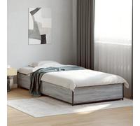 Bedframe bewerkt hout en metaal grijs sonoma eiken 75x190 cm845124