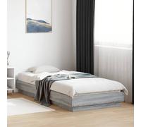 vidaXL Cadre de lit sans matelas sonoma gris 90x190 cm