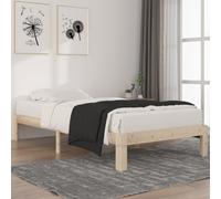 vidaXL Cadre de lit 810345 – Cadre à lattes sur pied, lit double en bois de pin